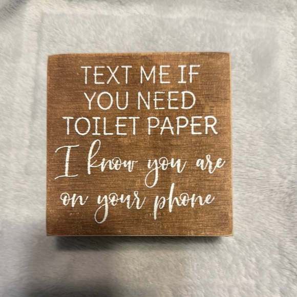 Other - Brown Wooden Sign with Humorous Text